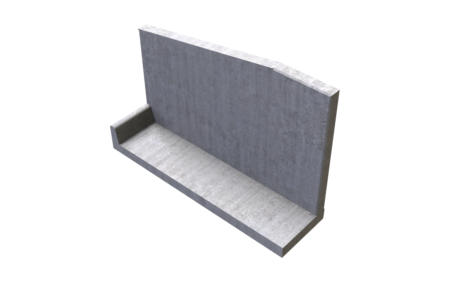 Eindligboxwand met half diepstrooisel boxdek 56 cm - Afgeschuind type 8527.000