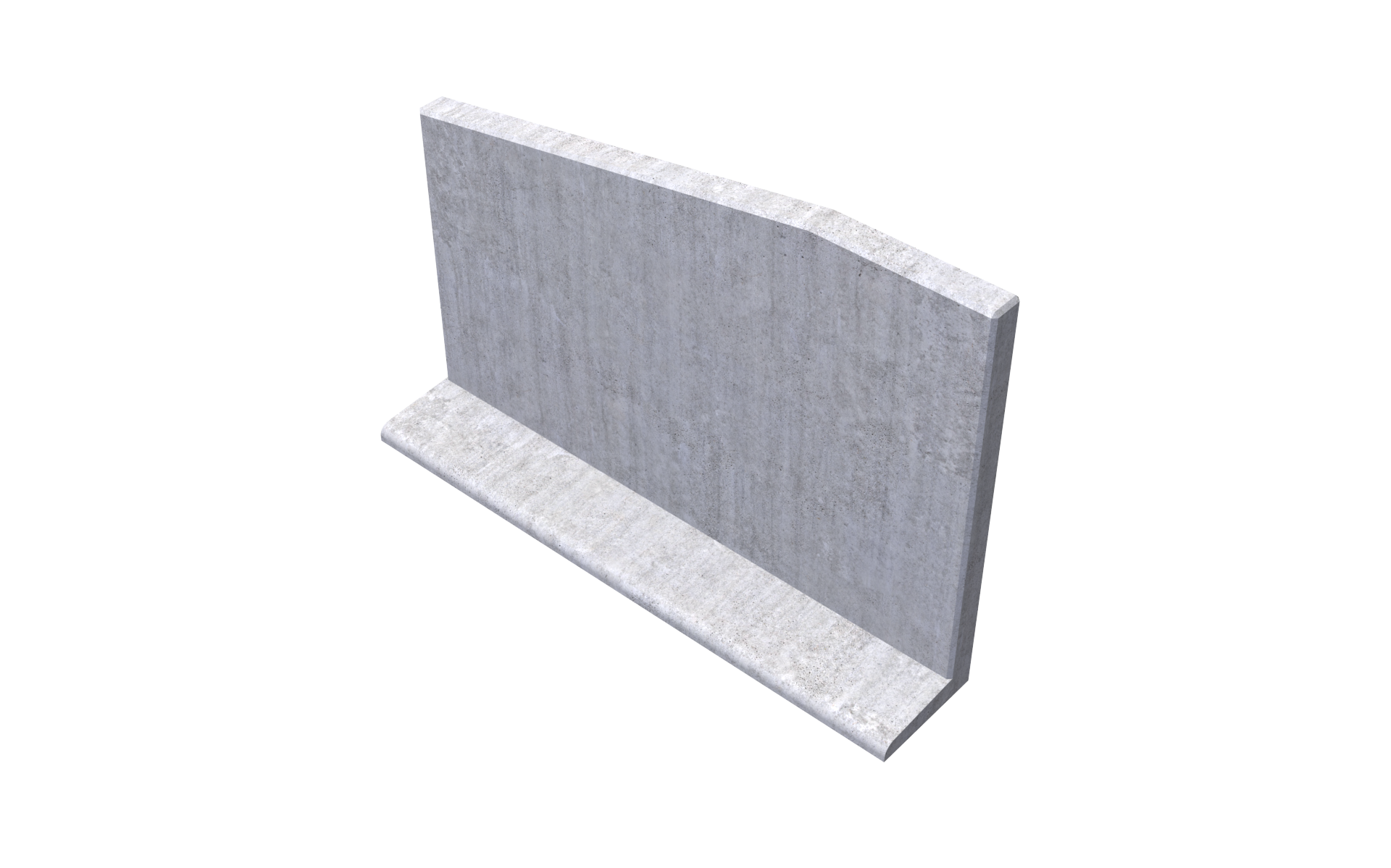 Eindligboxwand met voet 36 cm - Afgeschuind type 8604.000