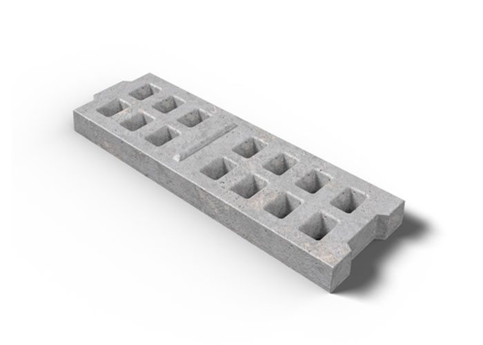 HYDRO-Sideroad 120x40x10 met verkeersvertragende ribbel
