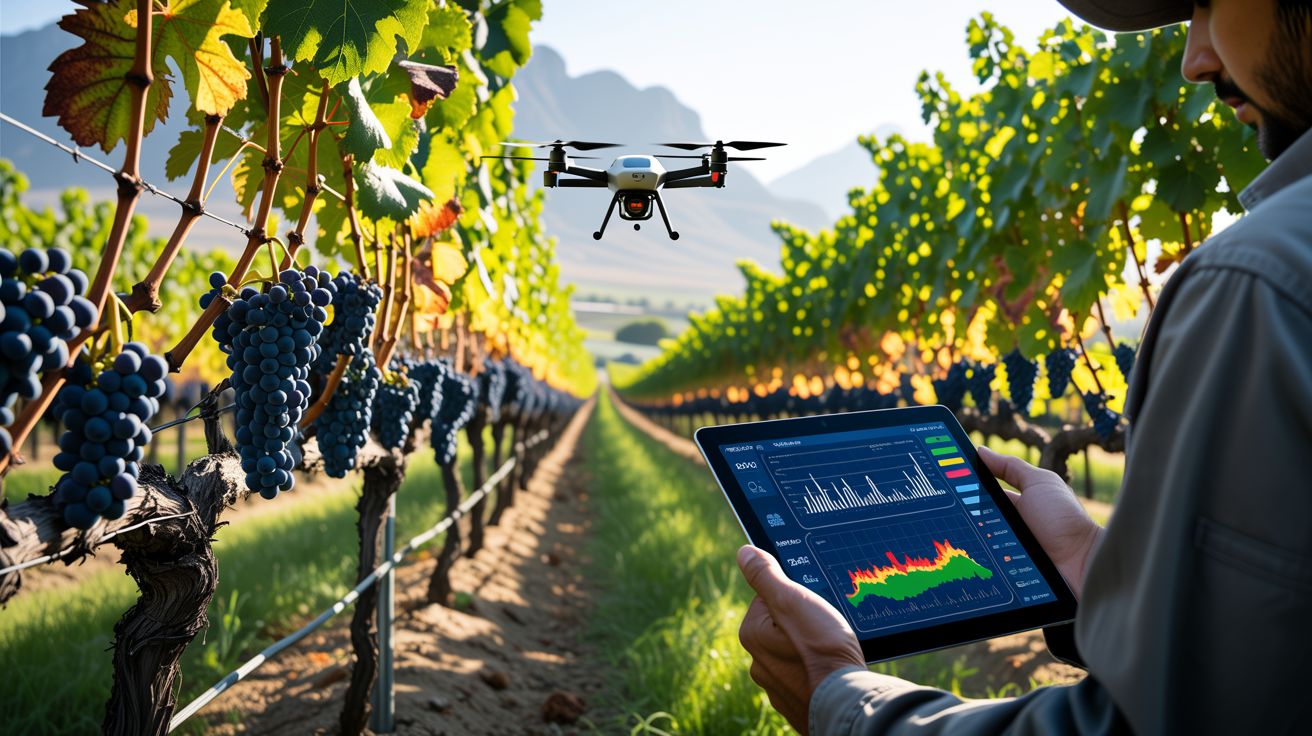 Drones, AI en vakmanschap zorgen samen voor perfecte druiven