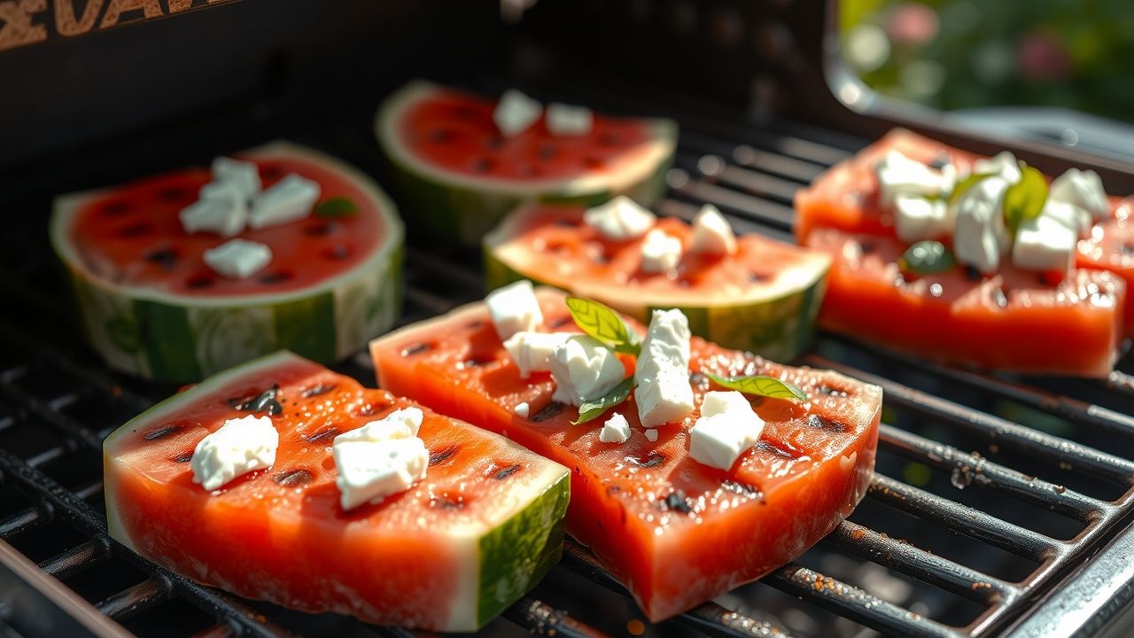 Gegrilde Watermeloen met Munt & Feta (voor 2 personen)