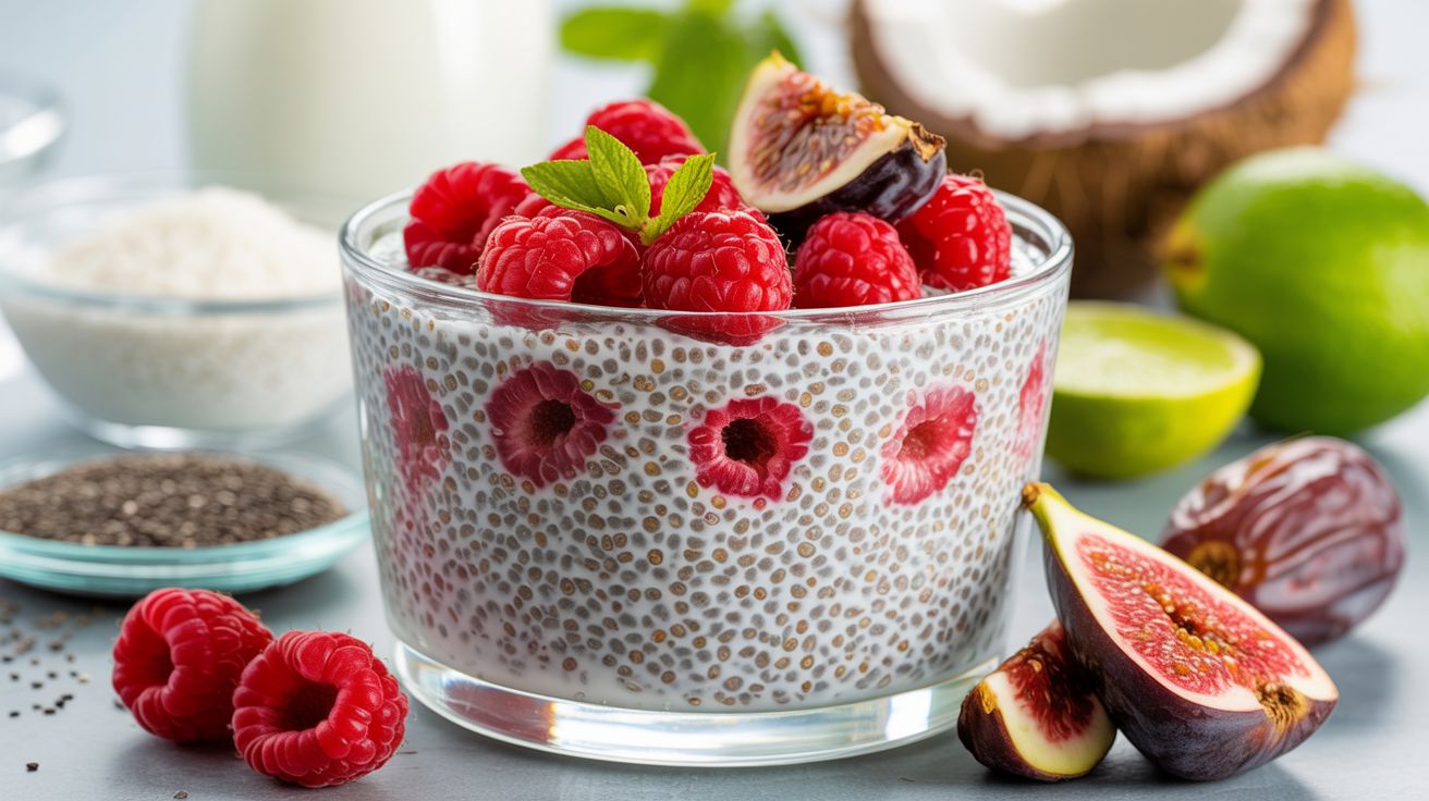 Ontbijt Chiapudding met Frambozen 