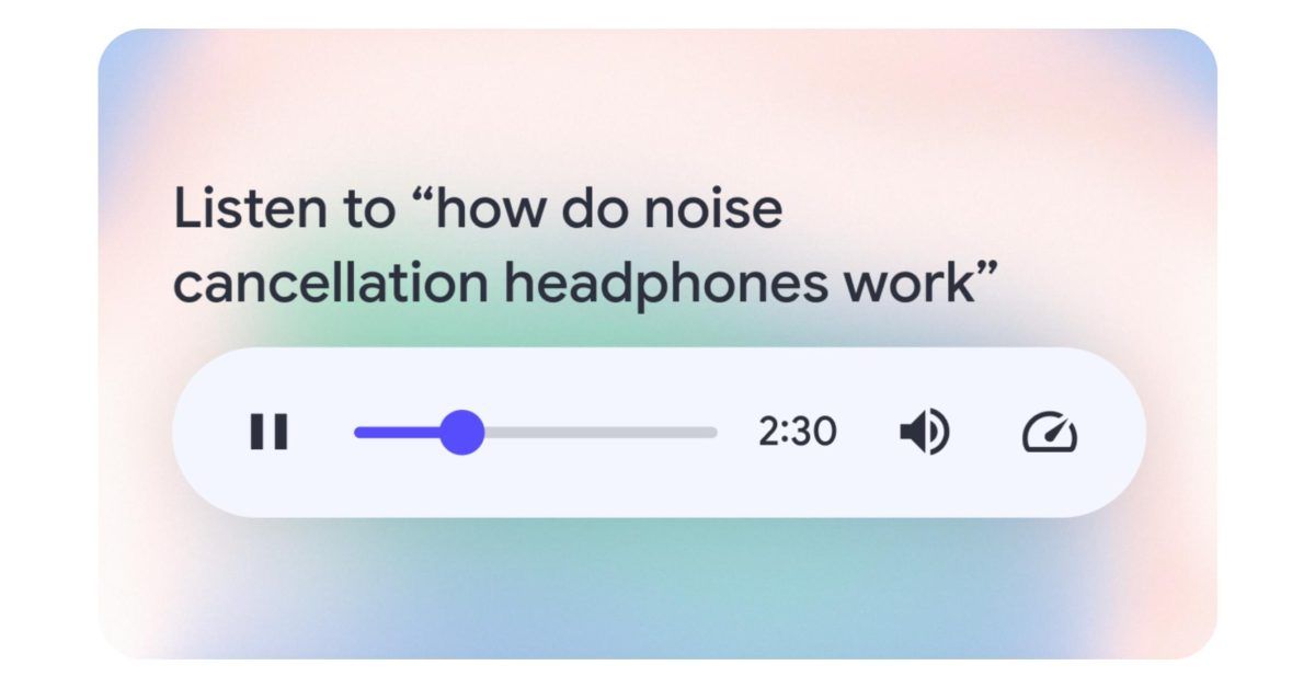 Google testing Audio Overviews for Search results 