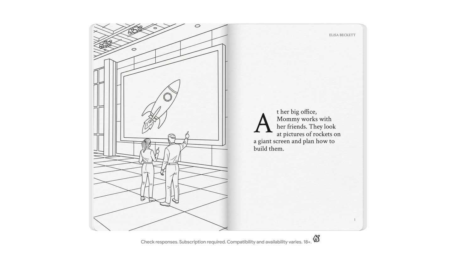 Create personal illustrated storybooks in the Gemini app.
