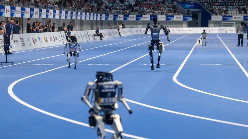 Robots race, play football, crash and collapse at China’s ‘robot Olympics’ | CNN