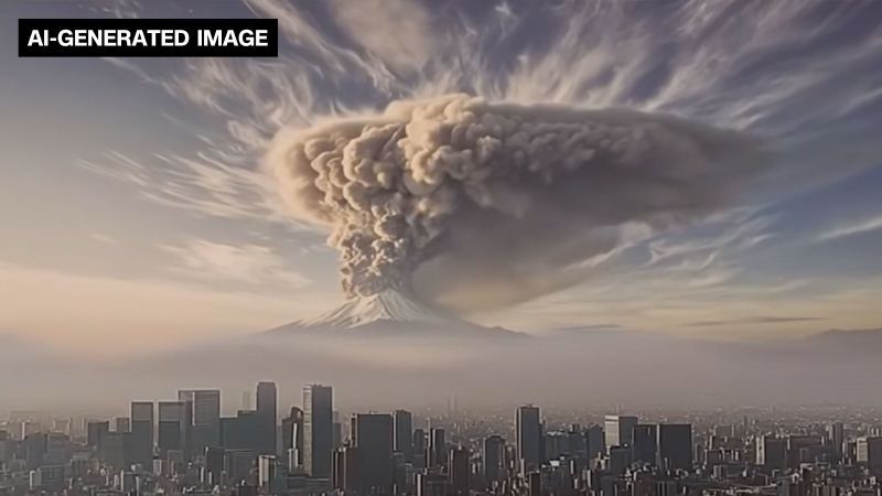 Japan releases AI-generated Mount Fuji eruption video to encourage Tokyo residents to be prepared | CNN
