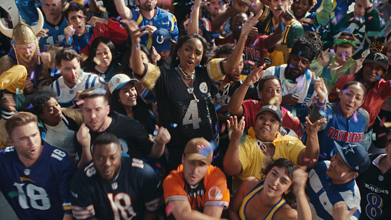 NFL combines live action, AI to create larger-than-life float celebration paying tribute to fans of each team