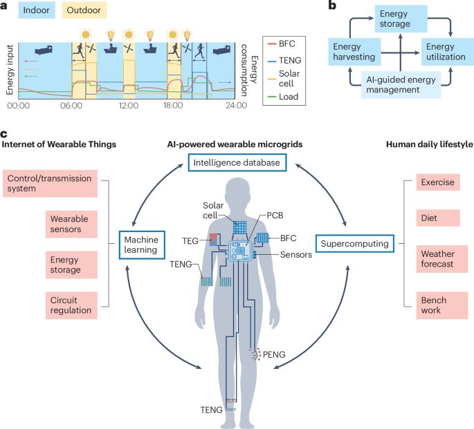 Artificial intelligence-enabled wearable microgrids for self-sustained energy management - Nature Reviews Electrical Engineering
