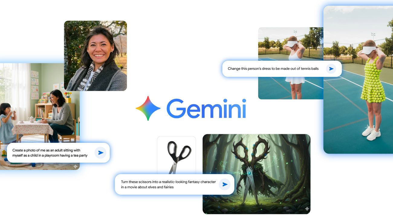 10 examples of our new native image editing in the Gemini app