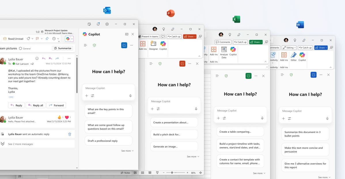 Microsoft’s Office apps now have free Copilot Chat features