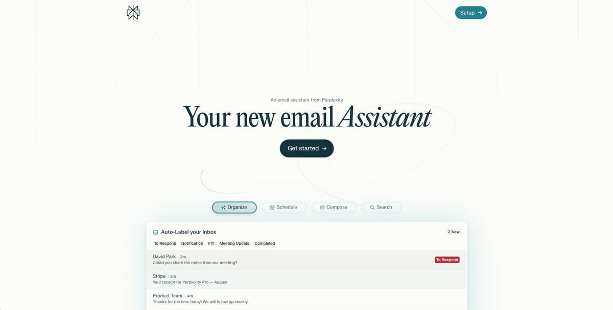 Perplexity rolls out autonomous email Assistant in alpha