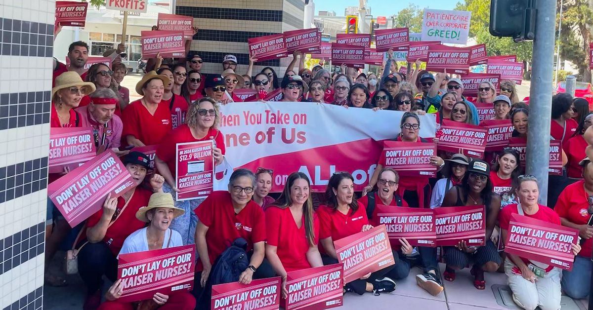 Kaiser nurses across California to hold informational pickets protesting layoffs, wage theft, and A.I.