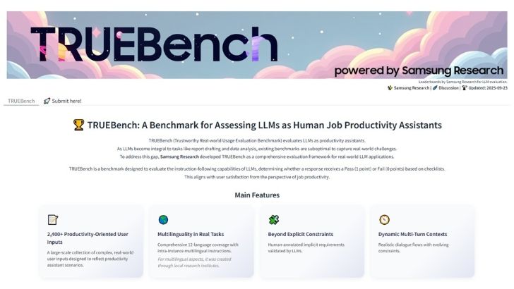 Samsung Introduces TRUEBench: A Benchmark for Real-World AI Productivity