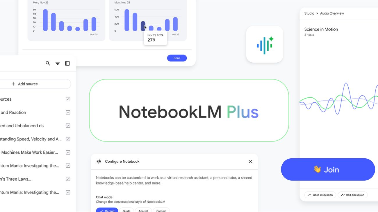 NotebookLM gets a new look, audio interactivity and a premium version