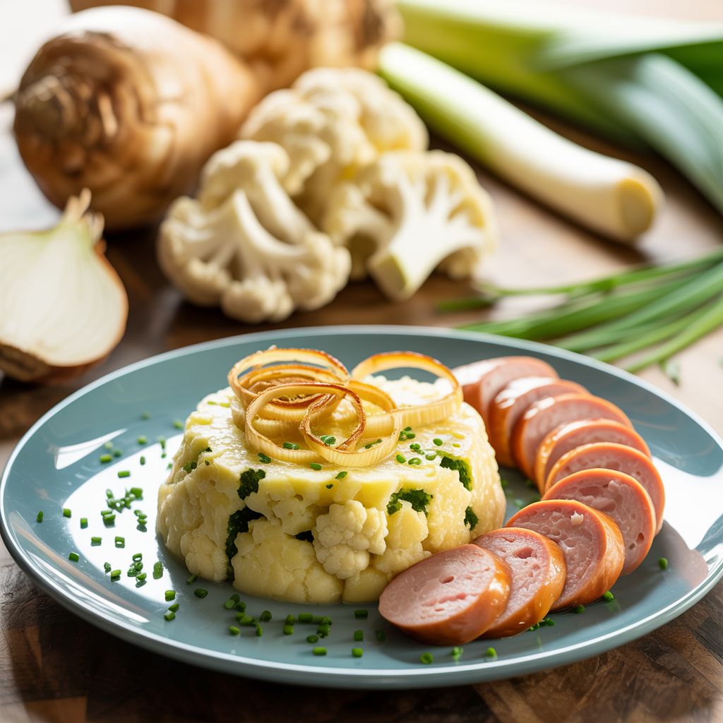 Knolselderpuree met rookworst