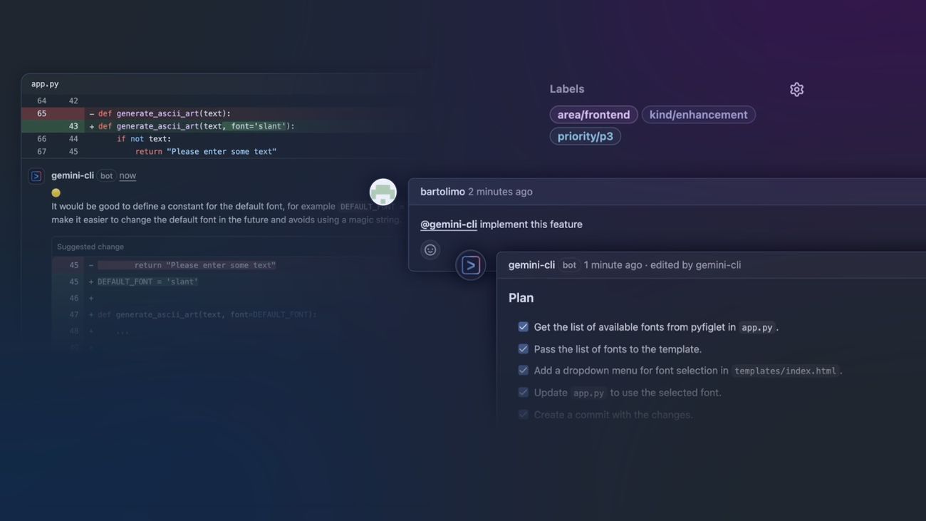 Meet your new AI coding teammate: Gemini CLI GitHub Actions