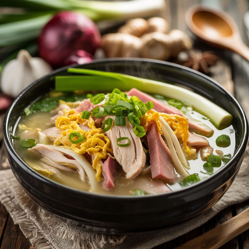 Haaienvinnensoep zonder haaienvinnen. Chinese kippensoep dus :-)