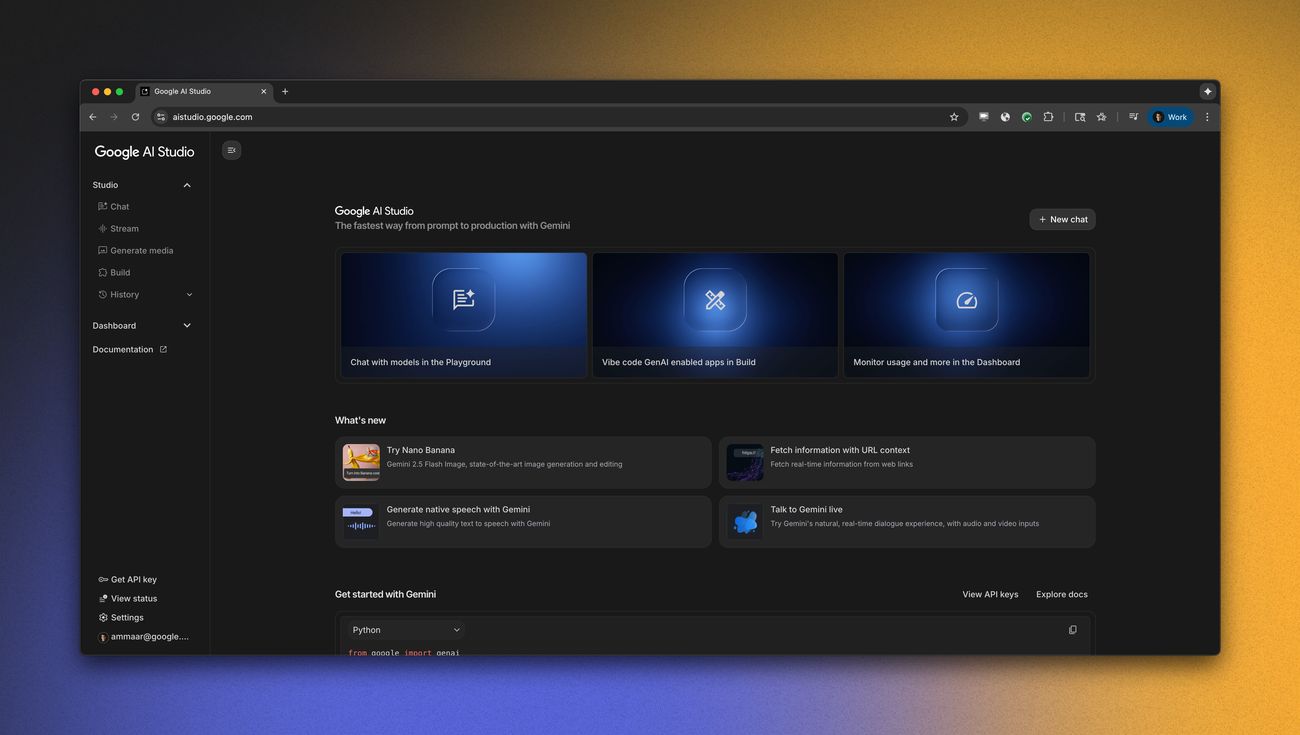Introducing vibe coding in Google AI Studio