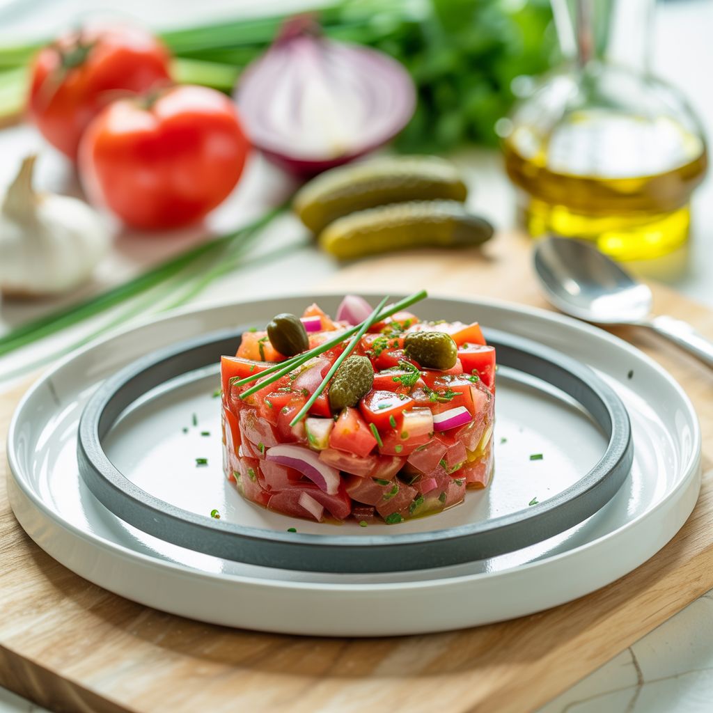 Recept: Tartaar van Tomaten met Ajuin en Augurken