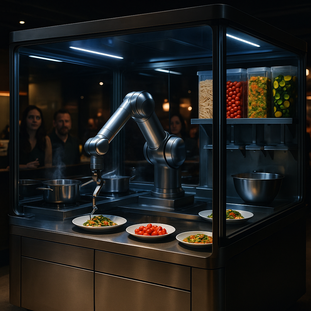 De robotkok schiet uit het blok: AI-keuken serveert 120 maaltijden per uur