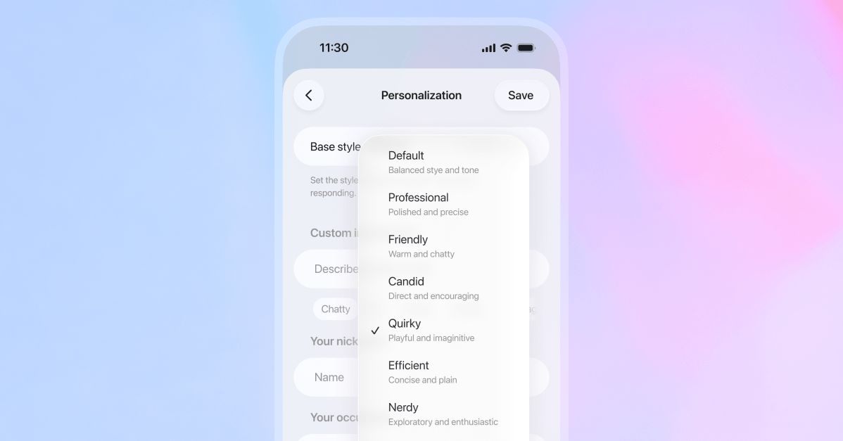 OpenAI says the brand-new GPT-5.1 is ‘warmer’ and has more ‘personality’ options