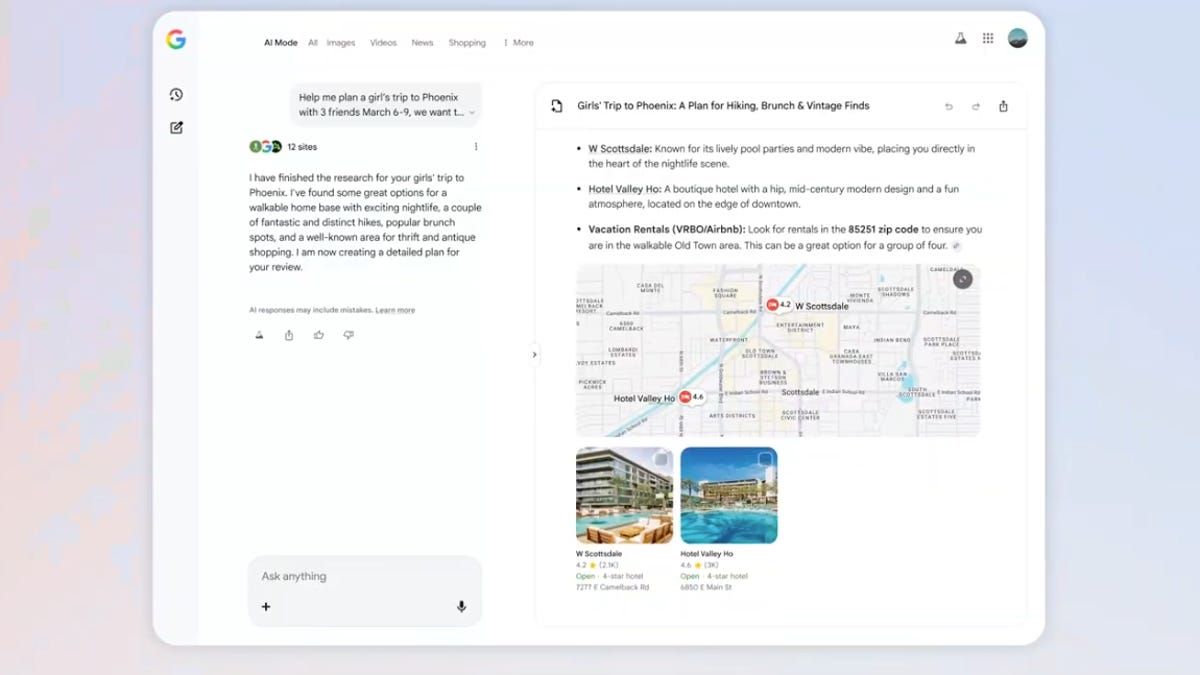 Google's New AI Travel Features Whip Up Itineraries, Flight Deals