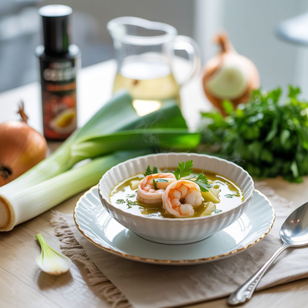 Koolhydraatarme Witloofsoep met Scampi