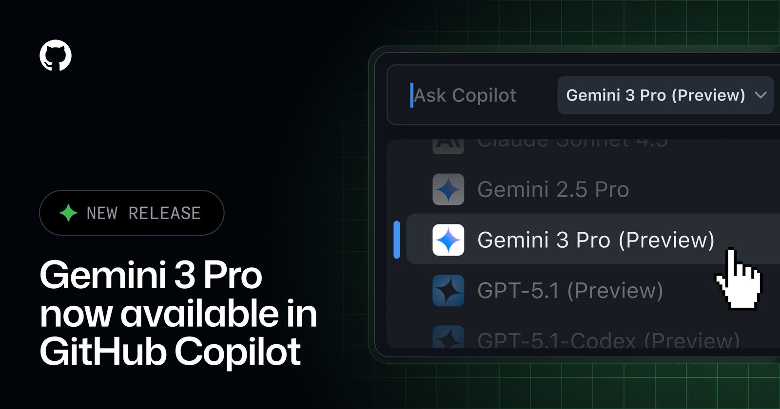 Gemini 3 Pro is in public preview for GitHub Copilot - GitHub Changelog