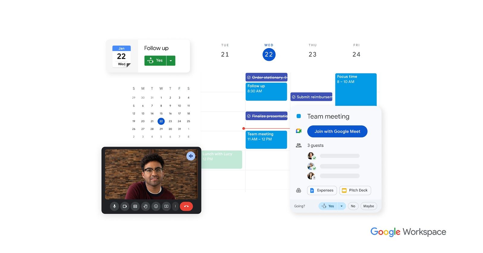 Deelbare online agenda en planning - Google Agenda