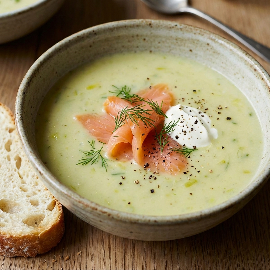 Preisoep met Gerookte Zalm