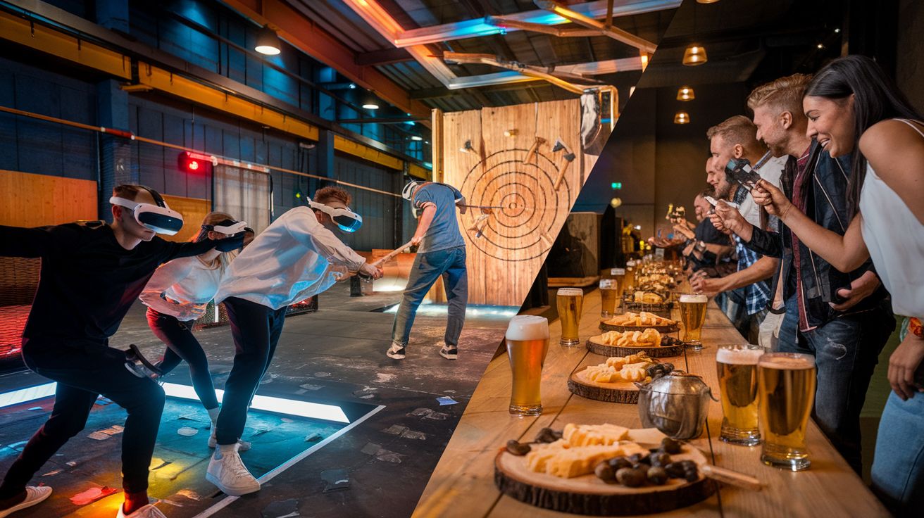 Vrijgezellenfeest in Limburg plannen: originele combi’s met bijlwerpen, VR en Triple Target