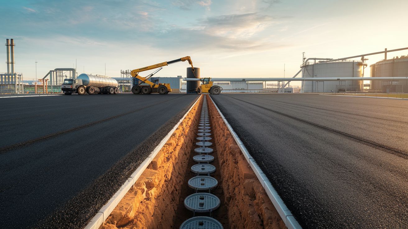 De vereisten voor industriële asfaltverharding bij zwaar transport