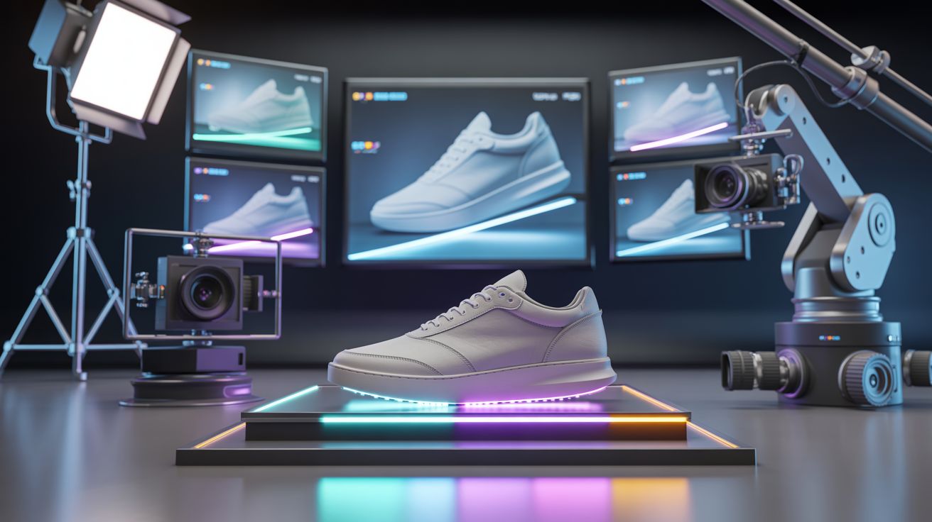 Verschillende AI-modellen brengen samen een sneakerreclame tot leven