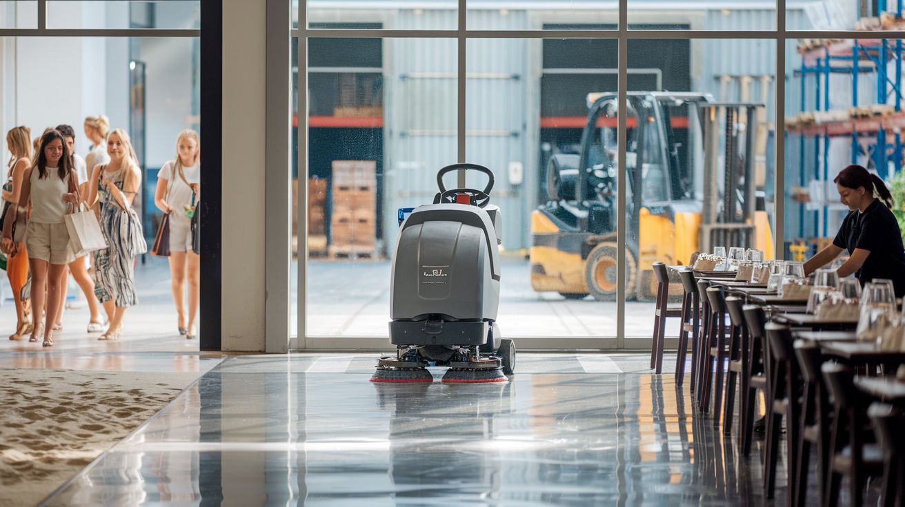 Huren, leasen of kopen: een besliskader voor schoonmaakmachines tijdens zomerdrukte in retail, horeca en logistiek