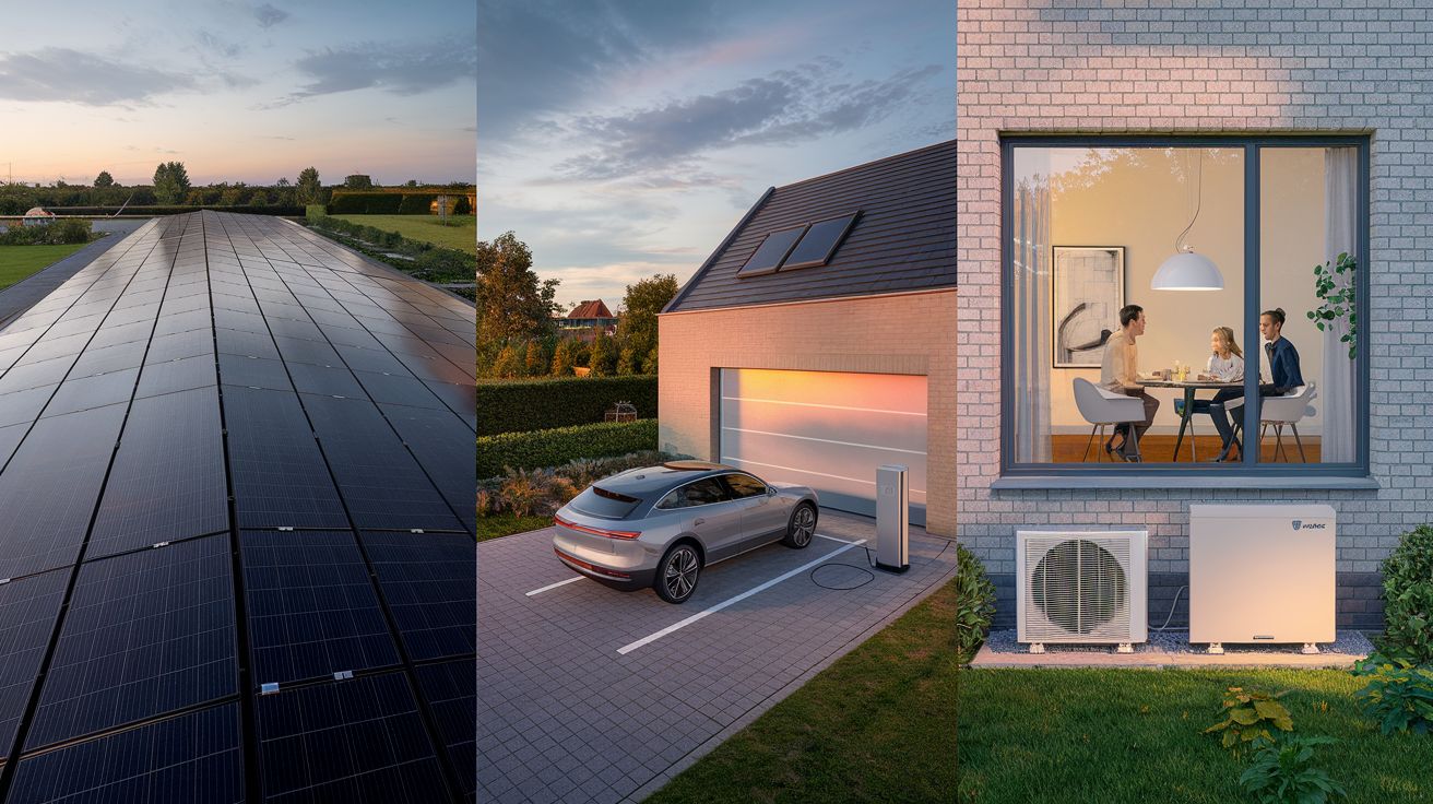 Zo bereken je de ideale grootte van je zonnepanelen als je later een elektrische wagen en warmtepomp wil