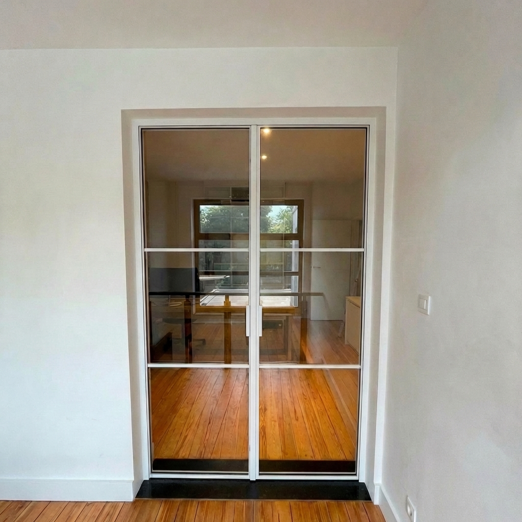 Witte smeedijzeren deur met glas: ideeën om ruimtes te scheiden zonder licht te verliezen