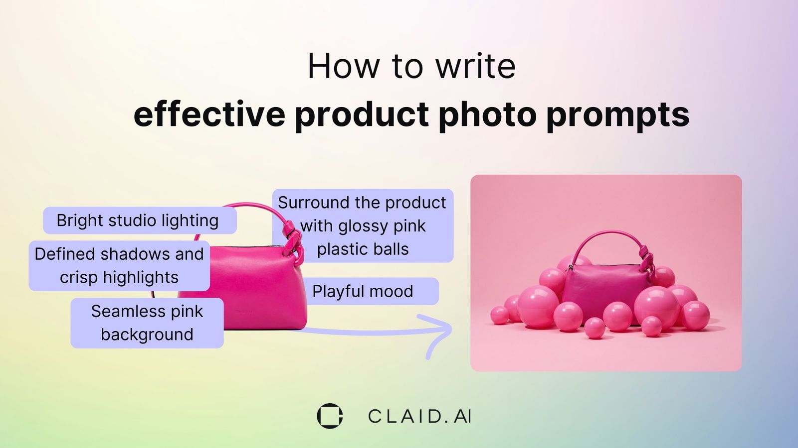 How to write prompts for AI product photos [2026] | Claid.ai