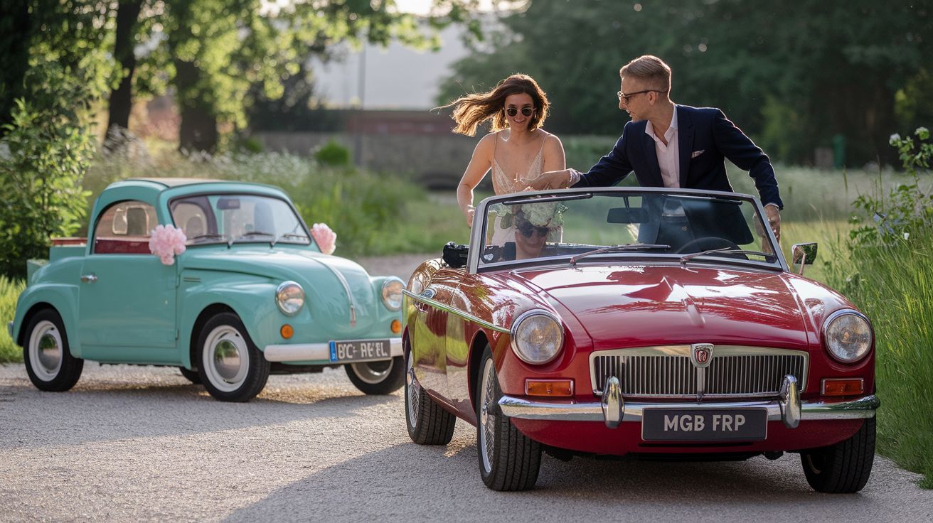Zelf rijden op je trouwdag: waar moet je op letten bij een MGB cabrio of 2PK?