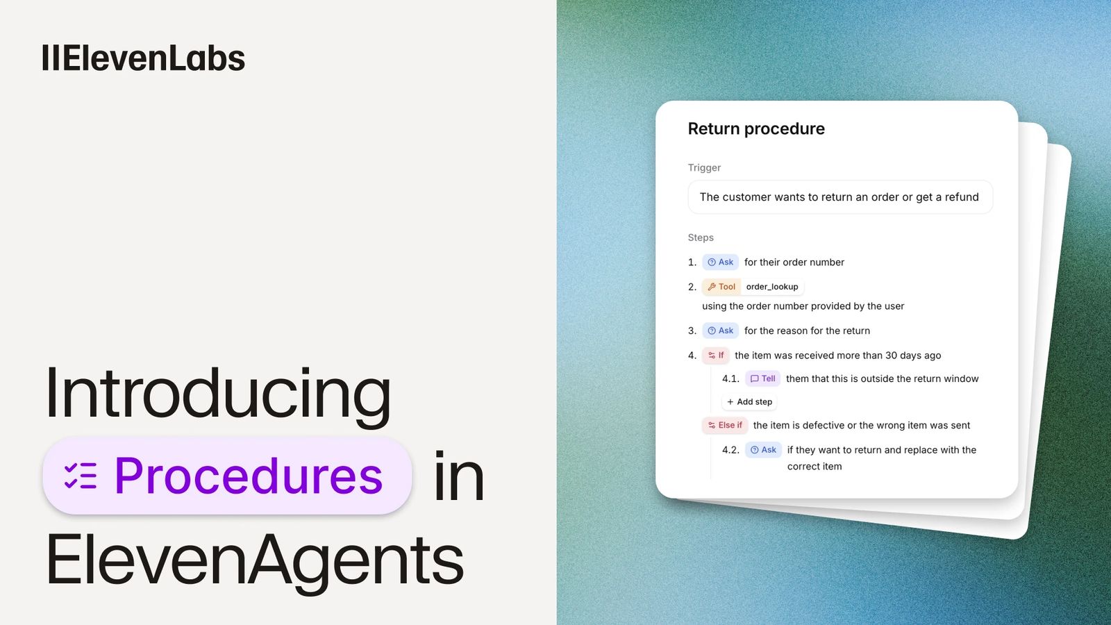 Introducing Procedures in ElevenAgents