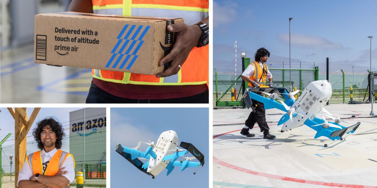 Inside Amazon's first-ever drone delivery site in the UK
