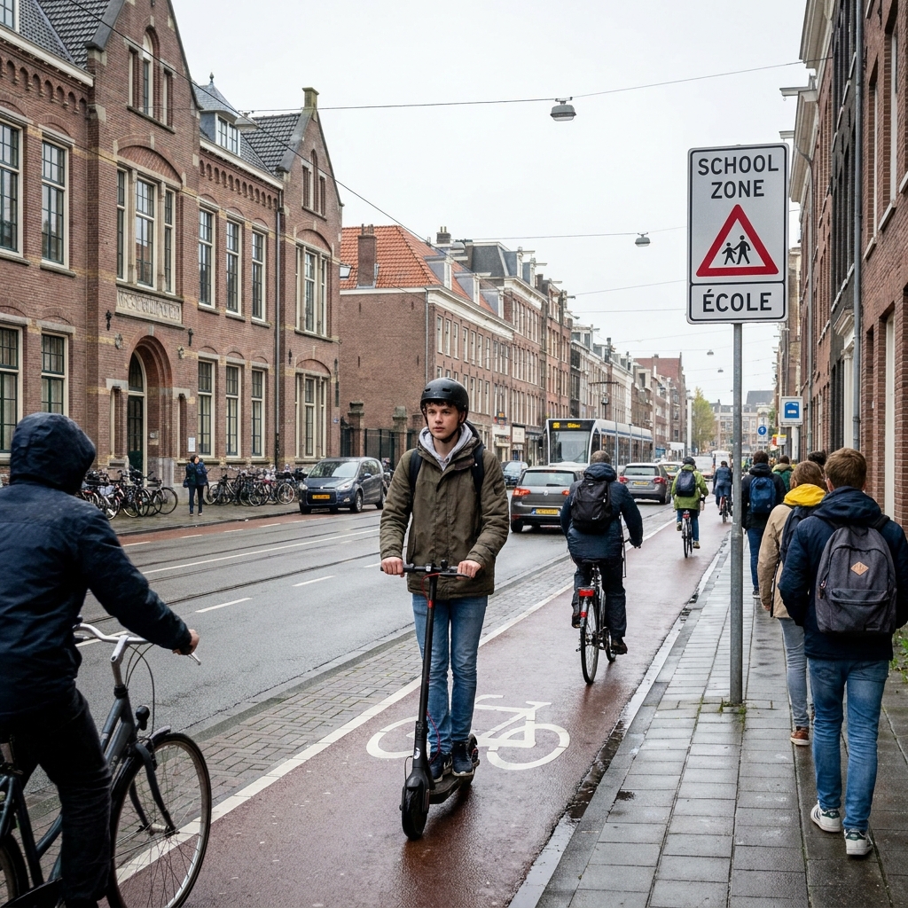 Met de e-step naar school: wat zegt de wet