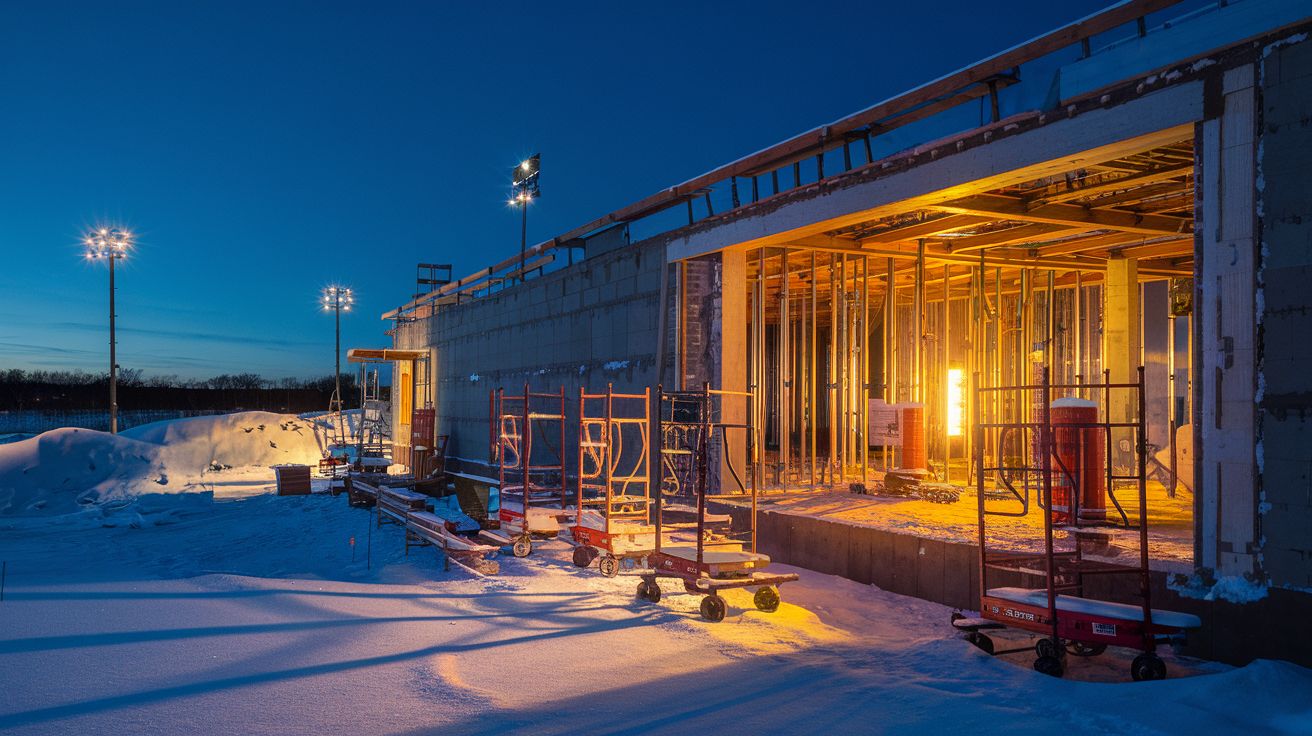 How To Keep Winter Projects Moving With Heat, Light, And Drying Equipment