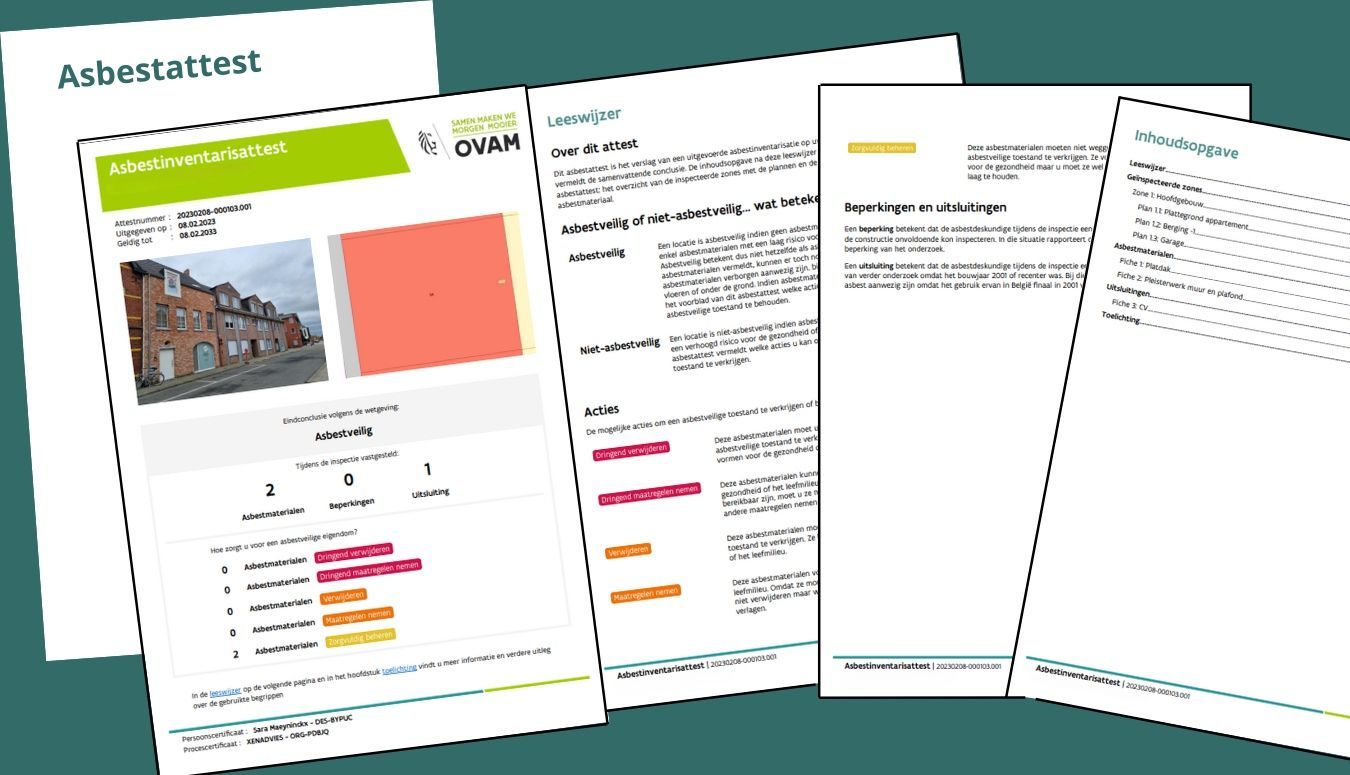 Stap 3 - ontvangst van het asbestattest