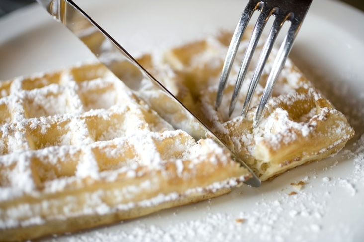 Traditionele Belgische vanillewafels