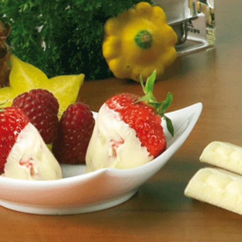 Witte chocolade fondue