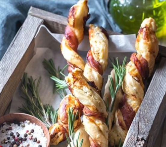 Soepstengels met spek