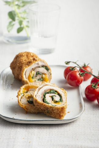 Gefrituurde cordon-bleu met een twist