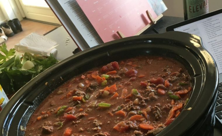 Spaghettisaus in de Slowcooker