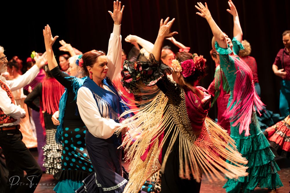 Schoolfeest Anneroza Flamenco, juni 2023: de apotheose van de woensdag- en zondaglessen met Selene Anneroza.