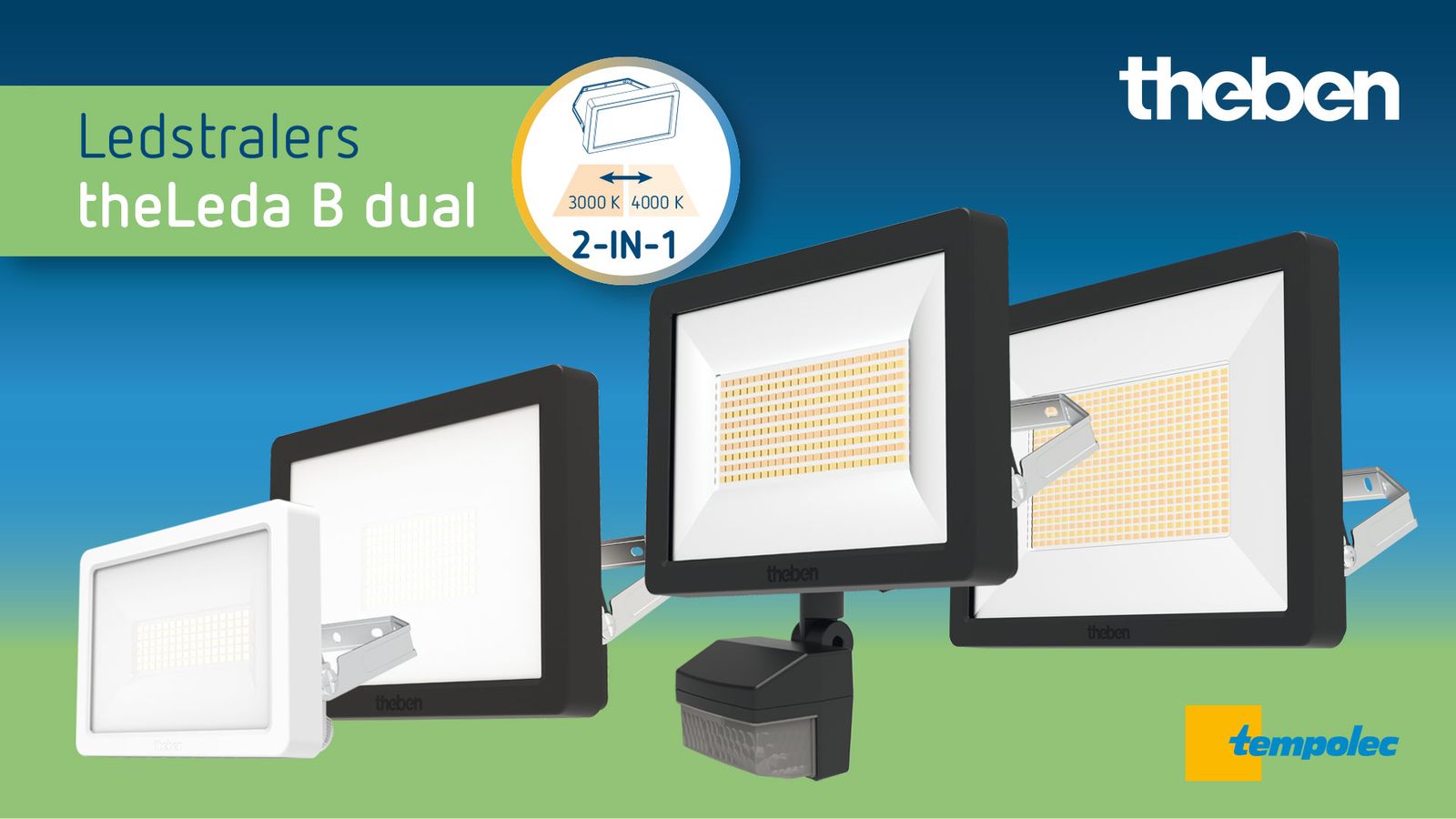 Ledstralers theLeda B dual, met of zonder bewegingsmelder